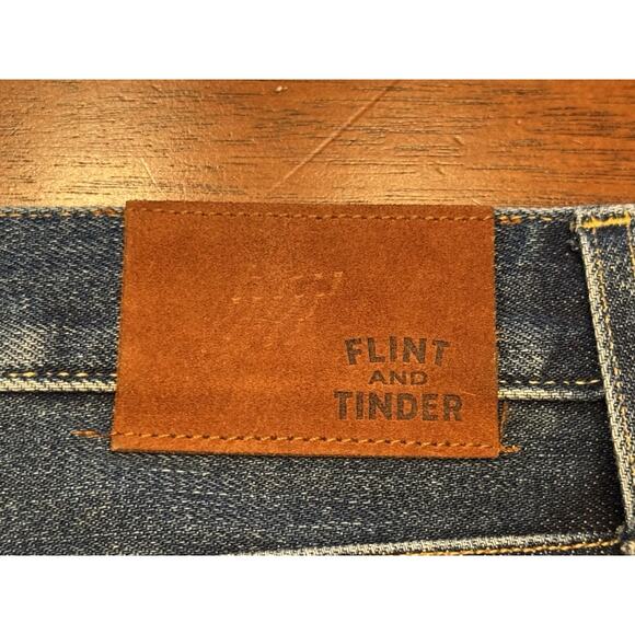 36 X 32 Flint And Tinder Straight Fit Blue Jeans - Picture 7 of 14